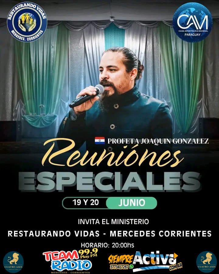 Religioso | Mercedes se prepara para dos noches de fe y esperanza con la visita del Profeta Joaquín González